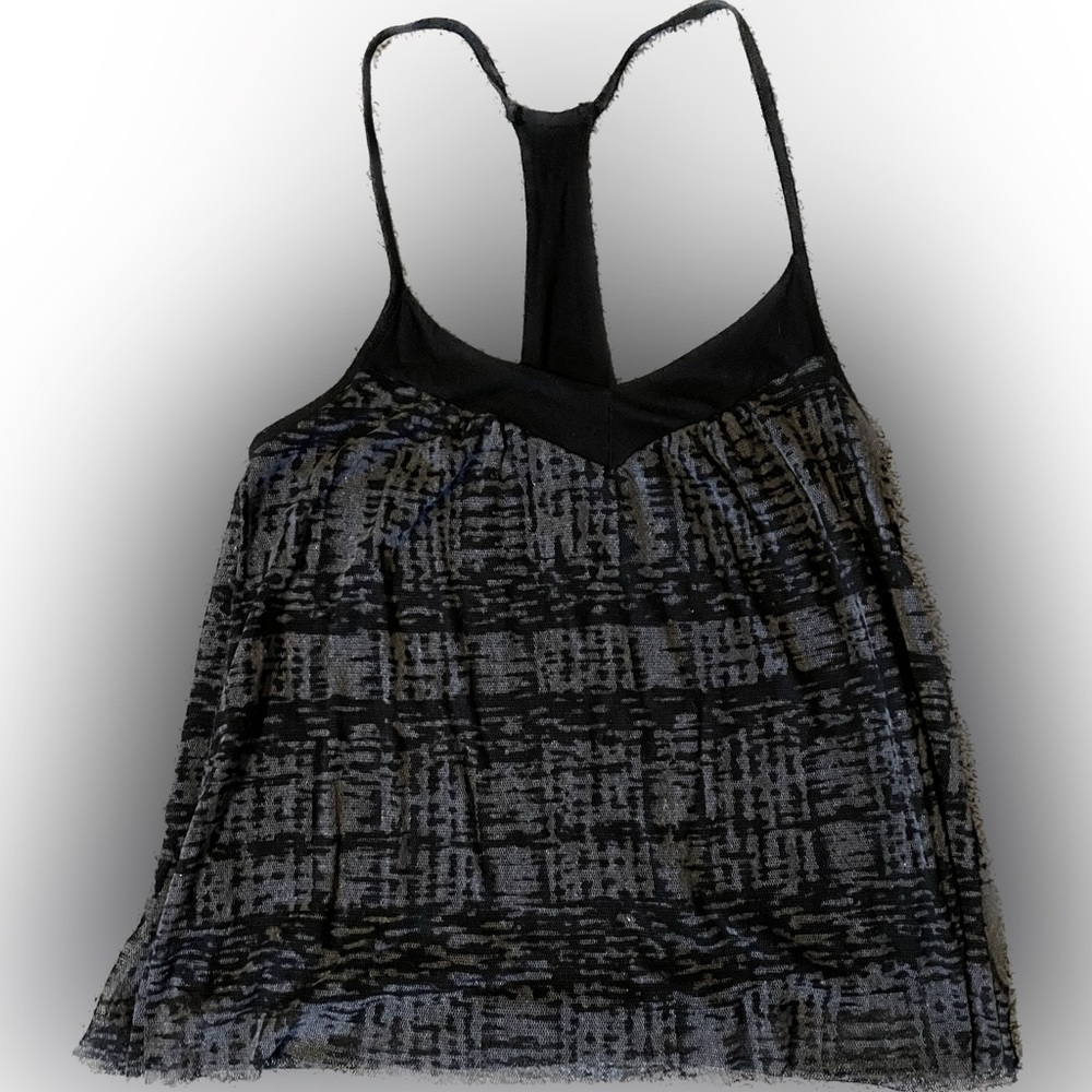 Black and white racer back tank. Size small.
